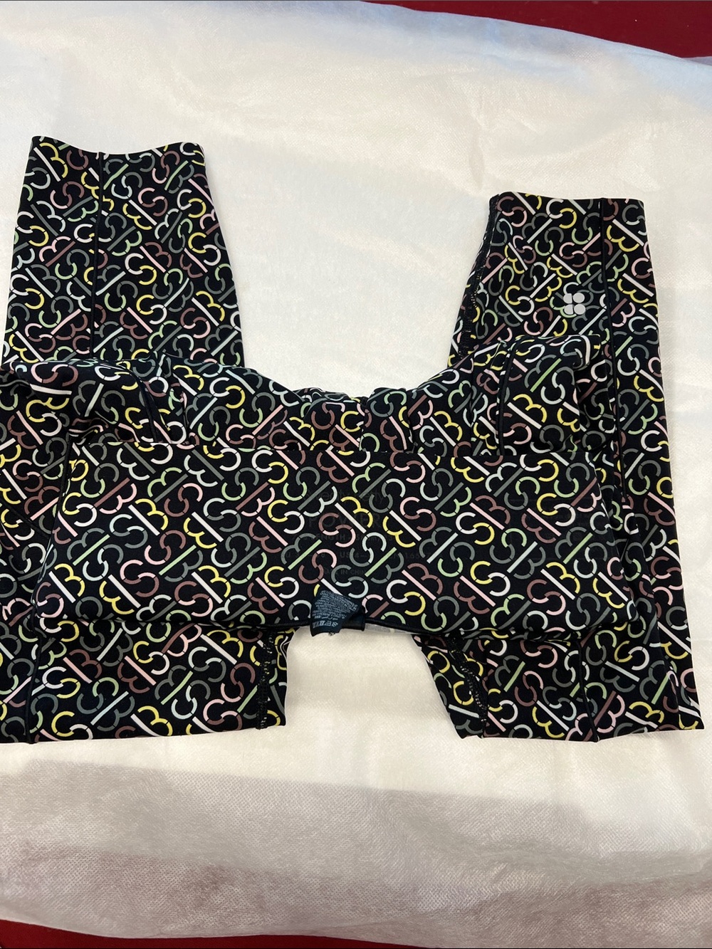 Sweaty Betty power high waist leggings/black with SB print